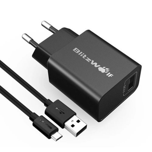 Kup Ładowarka sieciowa USB BlitzWolf BW-S9 18W czarna + kabel micro USB - BLZ053BLK - {ean13} - Sklep Home Screen