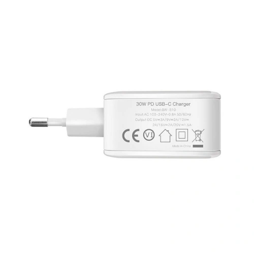 Kup Încărcător USB de tip C BlitzWolf BW-S10 30W alb - BLZ054WHT - {ean13} - Sklep Home Screen