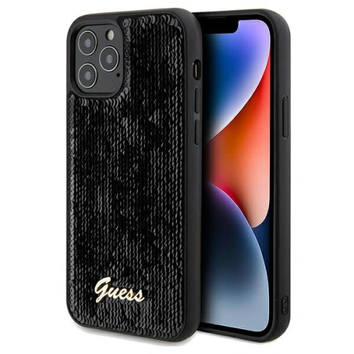 Kup Etui Guess GUHCP12MPSFDGSK Apple iPhone 12 / 12 Pro hardcase Sequin Script Metal černý/black - GUE3058 - {ean13} - Sklep Home Screen