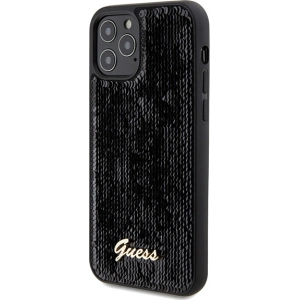 Kup Etui Guess GUHCP12MPSFDGSK Apple iPhone 12 / 12 Pro hardcase Sequin Script Metal czarny/black - GUE3058 - {ean13} - Sklep Home Screen