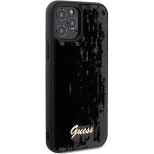 Kup Etui Guess GUHCP12MPSFDGSK Apple iPhone 12 / 12 Pro hardcase Sequin Script Metal czarny/black - GUE3058 - {ean13} - Sklep Home Screen