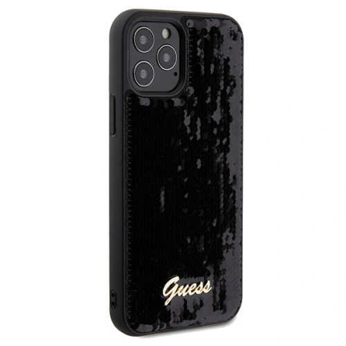 Kup Etui Guess GUHCP12MPSFDGSK Apple iPhone 12 / 12 Pro hardcase Sequin Script Metal czarny/black - GUE3058 - {ean13} - Sklep Home Screen