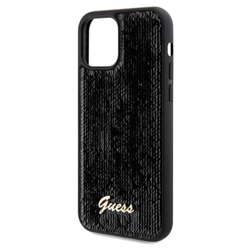 Kup Etui Guess GUHCP12MPSFDGSK Apple iPhone 12 / 12 Pro hardcase Sequin Script Metal czarny/black - GUE3058 - {ean13} - Sklep Home Screen