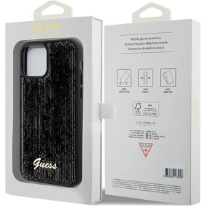 Kup Etui Guess GUHCP12MPSFDGSK Apple iPhone 12 / 12 Pro kemény tok Sequin Script Metal fekete/black - GUE3058 - {ean13} - Sklep Home Screen