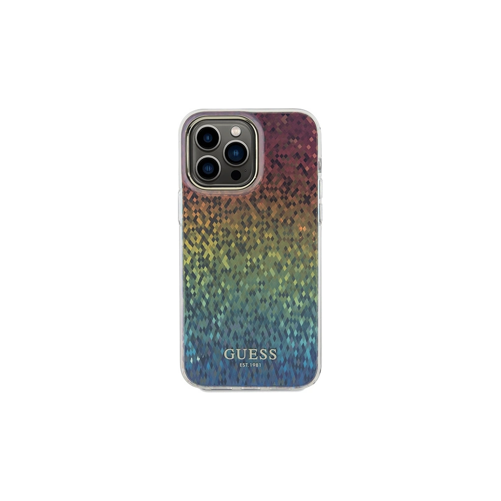 Etui Guess GUHCP13LHDECMI Apple iPhone 13 / 13 Pro hardcase IML Faceted Mirror Disco Iridescent wielokolorowy