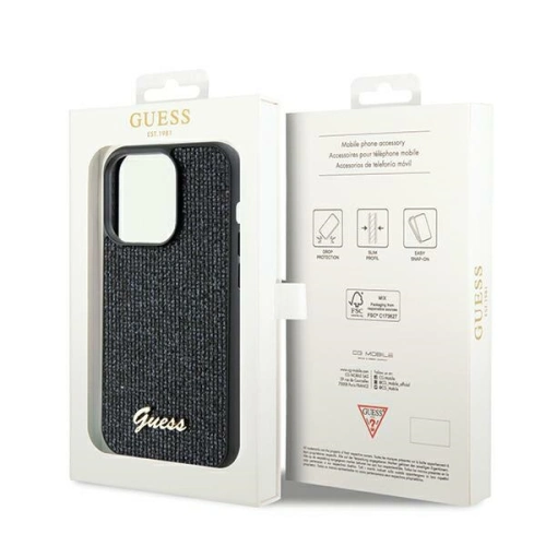 Kup Guess Apple Geantă GUHCP13LPMSDGSK iPhone 13 / 13 Pro hardcase Disco Metal Script negru/negru - GUE3060 - {ean13} - Sklep Home Screen