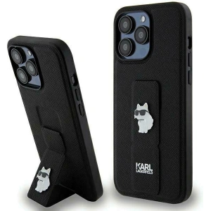 Kup Etui Karl Lagerfeld KLHCP13LGSACHPK Apple iPhone 13 / 13 Pro hardcase Gripstand Saffiano Choupette Pins czarny/black - KLD1831 - {ean13} - Sklep Home Screen