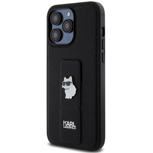 Kup Etui Karl Lagerfeld KLHCP13LGSACHPK Apple iPhone 13 / 13 Pro hardcase Gripstand Saffiano Choupette Pins czarny/black - KLD1831 - {ean13} - Sklep Home Screen