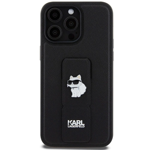 Buy Karl Lagerfeld KLHCP13LGSACHPK Apple iPhone 13 / 13 Pro hardcase Gripstand Saffiano Choupette Pins black - KLD1831 - {ean13} - Home Screen Store Europe