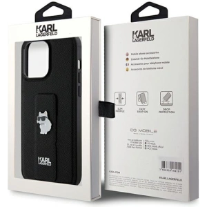 Kup Etui Karl Lagerfeld KLHCP13LGSACHPK Apple iPhone 13 / 13 Pro hardcase Gripstand Saffiano Choupette Pins czarny/black - KLD1831 - {ean13} - Sklep Home Screen