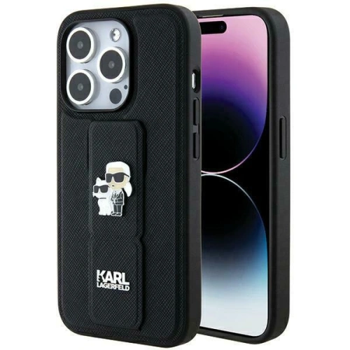 Kup Etui Karl Lagerfeld KLHCP13LGSAKCPK Apple iPhone 13 / 13 Pro hardcase Gripstand Saffiano Karl&Choupette Pins černý/black - KLD1832 - {ean13} - Sklep Home Screen