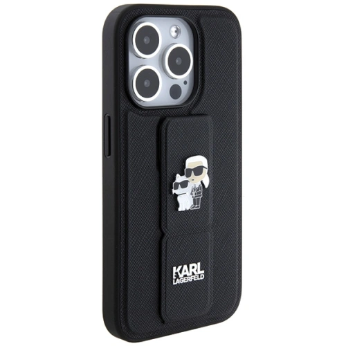 Kup Etui Karl Lagerfeld KLHCP13LGSAKCPK Apple iPhone 13 / 13 Pro hardcase Gripstand Saffiano Karl&Choupette Pins czarny/black - KLD1832 - {ean13} - Sklep Home Screen