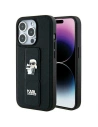 Karl Lagerfeld Apple Carcasă KLHCP13XGSAKCPK iPhone 13 Pro Max hardcase Gripstand Saffiano Karl&Choupette Pins negru/negru