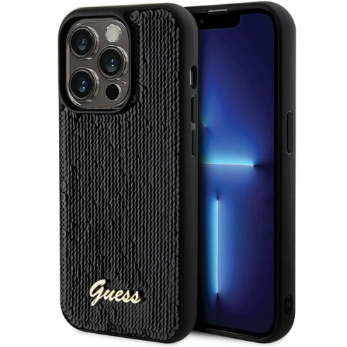 Kup Case Guess GUHCP13XPSFDGSK Apple iPhone 13 Pro Max Hardcase Sequin Script Metal schwarz/black - GUE3065 - {ean13} - Sklep Home Screen