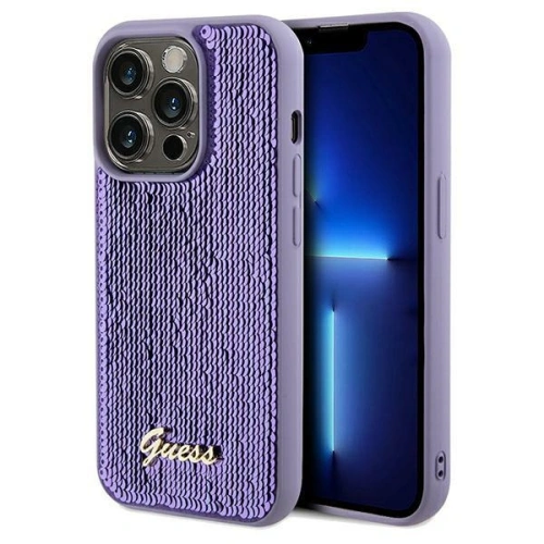 Kup Case Guess GUHCP13XPSFDGSU Apple iPhone 13 Pro Max Hardcase Sequin Script Metal lila/purple - GUE3066 - {ean13} - Sklep Home Screen
