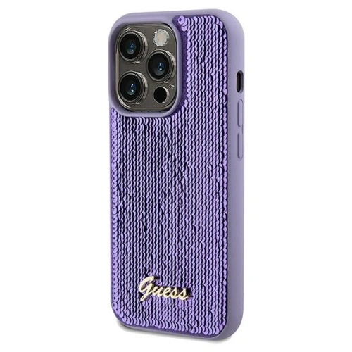 Buy Guess GUHCP13XPSFDGSU Apple iPhone 13 Pro Max hardcase Sequin Script Metal purple - GUE3066 - {ean13} - Home Screen Store Europe
