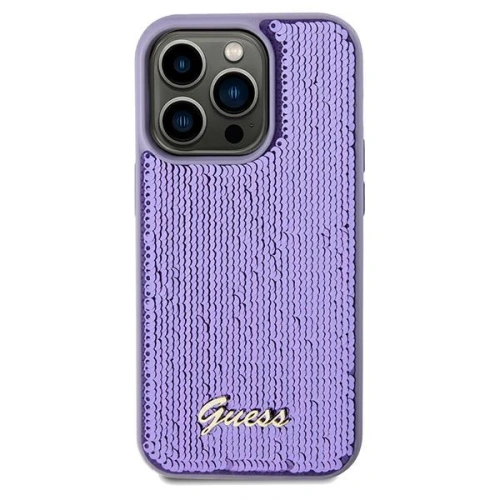 Buy Guess GUHCP13XPSFDGSU Apple iPhone 13 Pro Max hardcase Sequin Script Metal purple - GUE3066 - {ean13} - Home Screen Store Europe