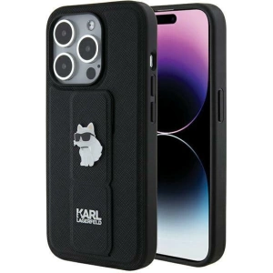 Kup Etui Karl Lagerfeld KLHCP14LGSACHPK Apple iPhone 14 Pro hardcase Gripstand Saffiano Choupette Pins czarny/black - KLD1837 - {ean13} - Sklep Home Screen