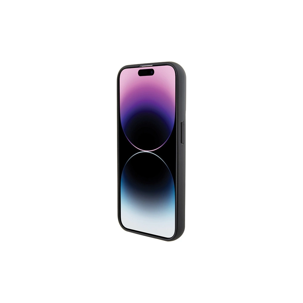 Etui Karl Lagerfeld KLHCP14LGSACHPK Apple iPhone 14 Pro hardcase Gripstand Saffiano Choupette Pins czarny/black