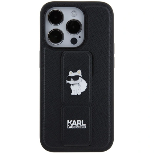 Kup Etui Karl Lagerfeld KLHCP14XGSACHPK Apple iPhone 14 Pro Max hardcase Gripstand Saffiano Choupette Pins černý/black - KLD1840 - {ean13} - Sklep Home Screen