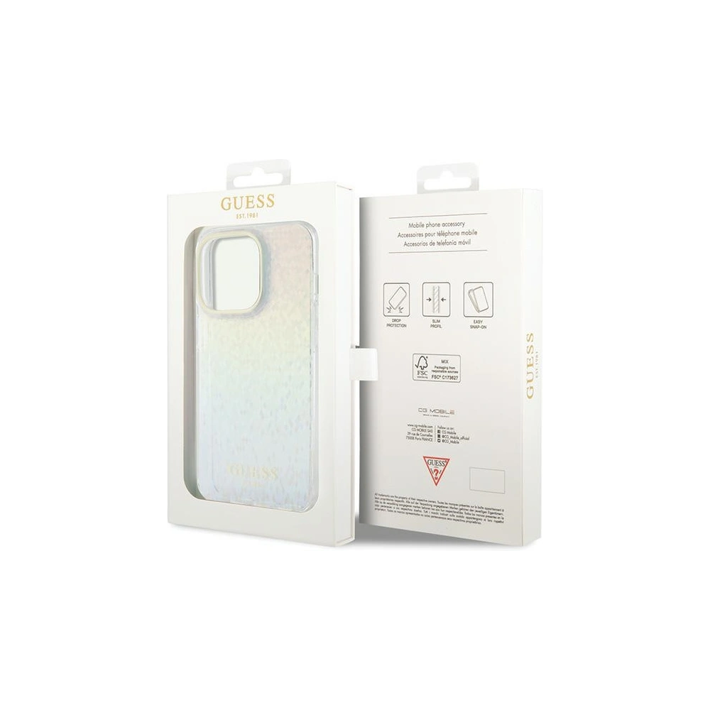 Etui Guess GUHCP14LHDECMI Apple iPhone 14 Pro hardcase IML Faceted Mirror Disco Iridescent wielokolorowy
