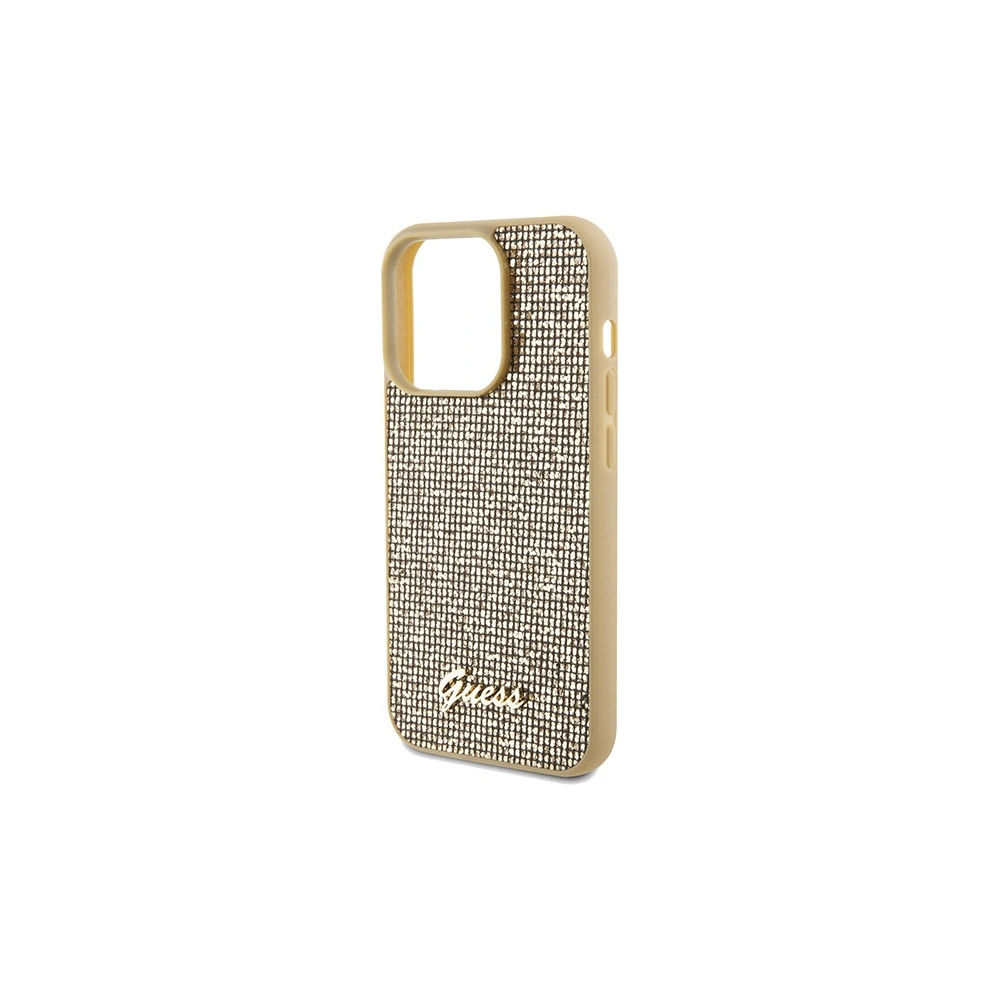 Etui Guess GUHCP14LPMSDGSD Apple iPhone 14 Pro hardcase Disco Metal Script złoty/gold