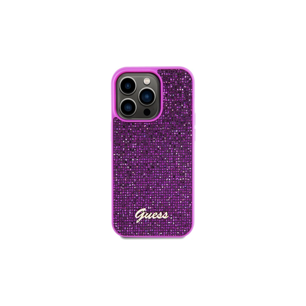 Etui Guess GUHCP14LPMSDGSF Apple iPhone 14 Pro hardcase Disco Metal Script fuksja/fuschia