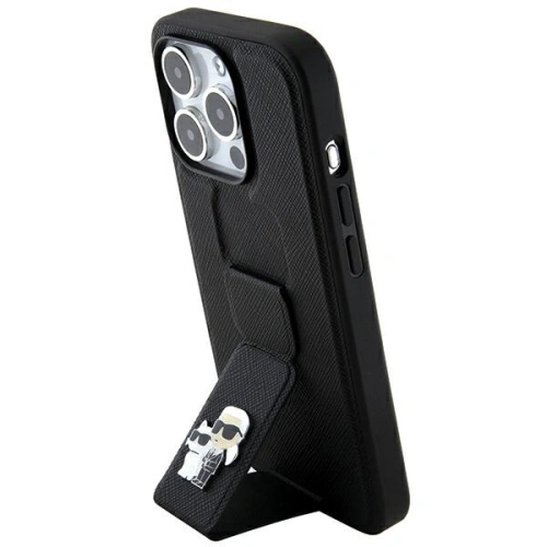 Kup Case Karl Lagerfeld KLHCP14XGSAKCPK Apple iPhone 14 Pro Max Hardcase Gripstand Saffiano Karl&Choupette Pins schwarz/black - KLD1841 - {ean13} - Sklep Home Screen