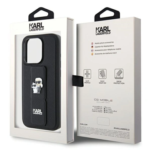 Kup Etui Karl Lagerfeld KLHCP14XGSAKCPK Apple iPhone 14 Pro Max hardcase Gripstand Saffiano Karl&Choupette Pins černý/black - KLD1841 - {ean13} - Sklep Home Screen