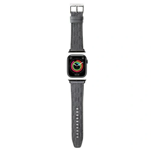Kup Karl Lagerfeld KLAWLSAKLHPG Apple Watch 4/5/6/7/SE/8/9/Ultra 44/45/49mm Band Saffiano Monogram silber/silver - KLD1843 - {ean13} - Sklep Home Screen