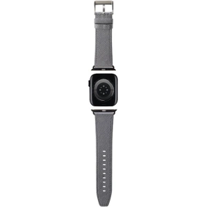 Kup Karl Lagerfeld KLAWLSAKLHPG Apple Watch 4/5/6/7/SE/8/9/Ultra 44/45/49mm Band Saffiano Monogram silber/silver - KLD1843 - {ean13} - Sklep Home Screen