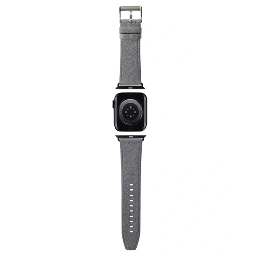 Kup Karl Lagerfeld KLAWLSAKLHPG Apple Watch 4/5/6/7/SE/8/9/Ultra 44/45/49mm Band Saffiano Monogram silber/silver - KLD1843 - {ean13} - Sklep Home Screen