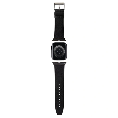 Kup Karl Lagerfeld KLAWLSAKLHPK Apple Watch 4/5/6/7/SE/8/9/Ultra 44/45/49mm Armband Saffiano Monogram schwarz/black - KLD1844 - {ean13} - Sklep Home Screen