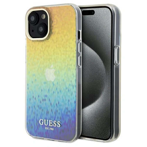 Kup Etui Guess GUHCP14SHDECMI Apple iPhone 15 / 14 hardcase IML Faceted Mirror Disco Iridescent színes - GUE3074 - {ean13} - Sklep Home Screen