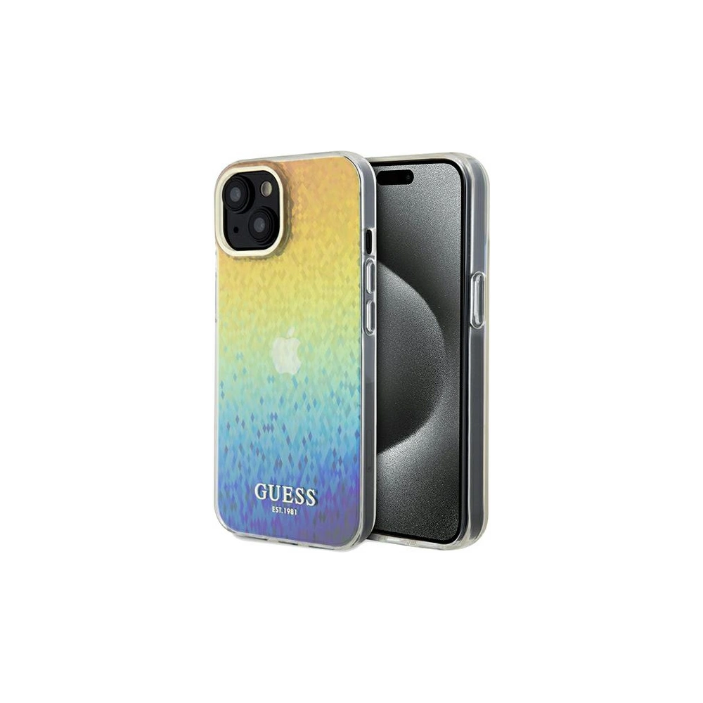 Etui Guess GUHCP14SHDECMI Apple iPhone 15 / 14 hardcase IML Faceted Mirror Disco Iridescent wielokolorowy