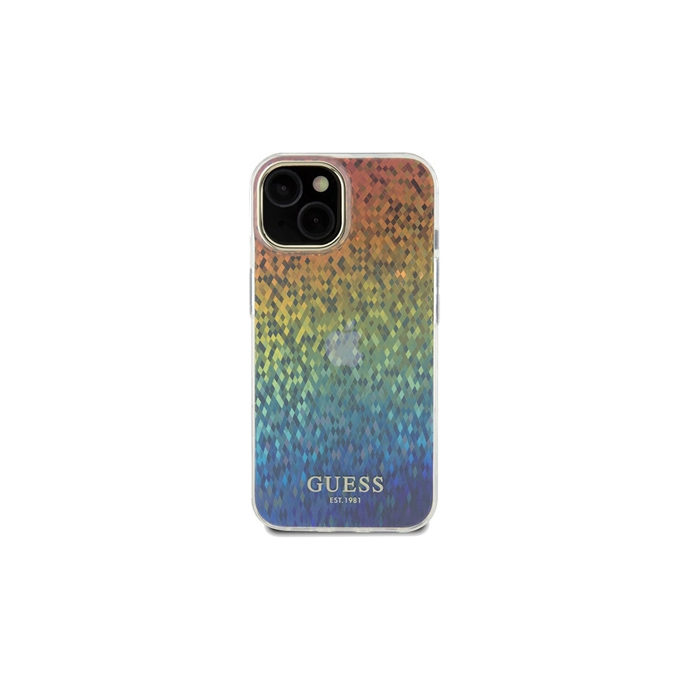 Etui Guess GUHCP14SHDECMI Apple iPhone 15 / 14 hardcase IML Faceted Mirror Disco Iridescent wielokolorowy