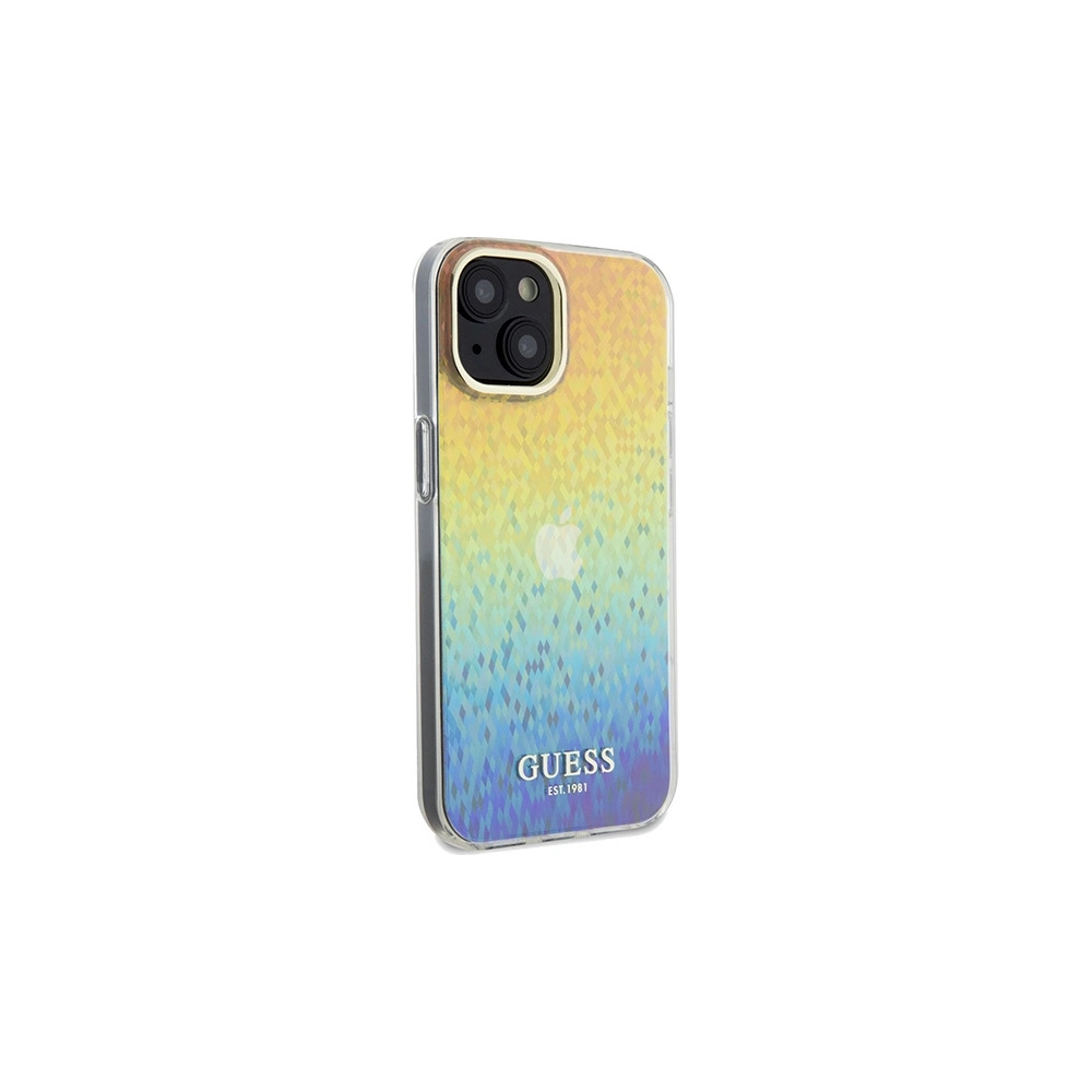 Etui Guess GUHCP14SHDECMI Apple iPhone 15 / 14 hardcase IML Faceted Mirror Disco Iridescent wielokolorowy