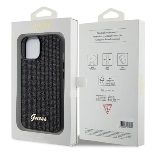 Kup GEtui uess GUHCP14SPMSDGSK Apple iPhone 15 / 14 kemény tok Disco Metal Script fekete/black - GUE3075 - {ean13} - Sklep Home Screen