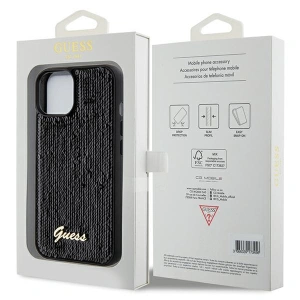 Kup Etui Guess GUHCP14SPSFDGSK Apple iPhone 15 / 14 hardcase Sequin Script Metal czarny/black - GUE3076 - {ean13} - Sklep Home Screen
