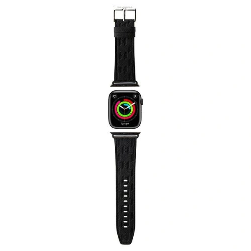 Buy Belt Karl Lagerfeld KLAWMSAKLHPK Apple Watch 4/5/6/7/SE/8/9/10 40/41/42mm strap Saffiano Monogram black - KLD1846 - {ean13} - Home Screen Store Europe