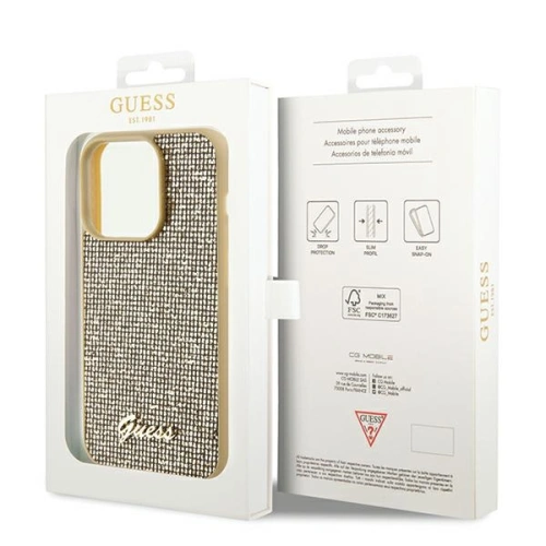 Kup Etui Guess GUHCP14XPMSDGSD Apple iPhone 14 Pro Max hardcase Disco Metal Script zlatý/gold - GUE3078 - {ean13} - Sklep Home Screen