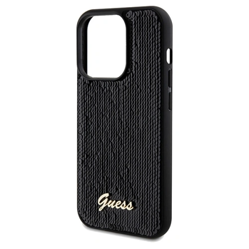 Buy Guess GUHCP14XPSFDGSK Apple iPhone 14 Pro Max hardcase Sequin Script Metal black - GUE3081 - {ean13} - Home Screen Store Europe