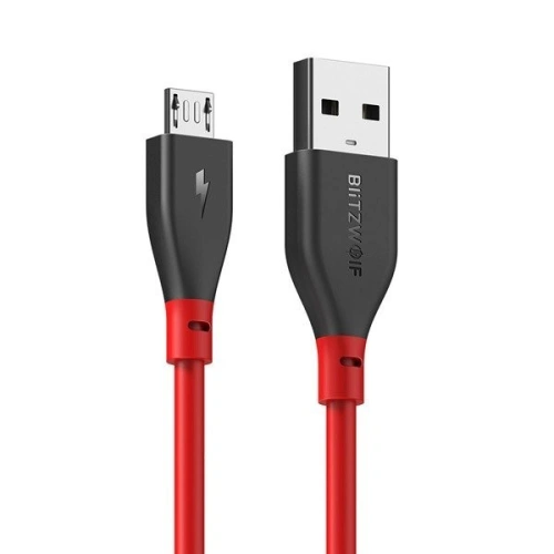 Kup Kábel Micro USB AmpCore II BlitzWolf BW-MC10 0,3m piros - BLZ061RED - {ean13} - Sklep Home Screen