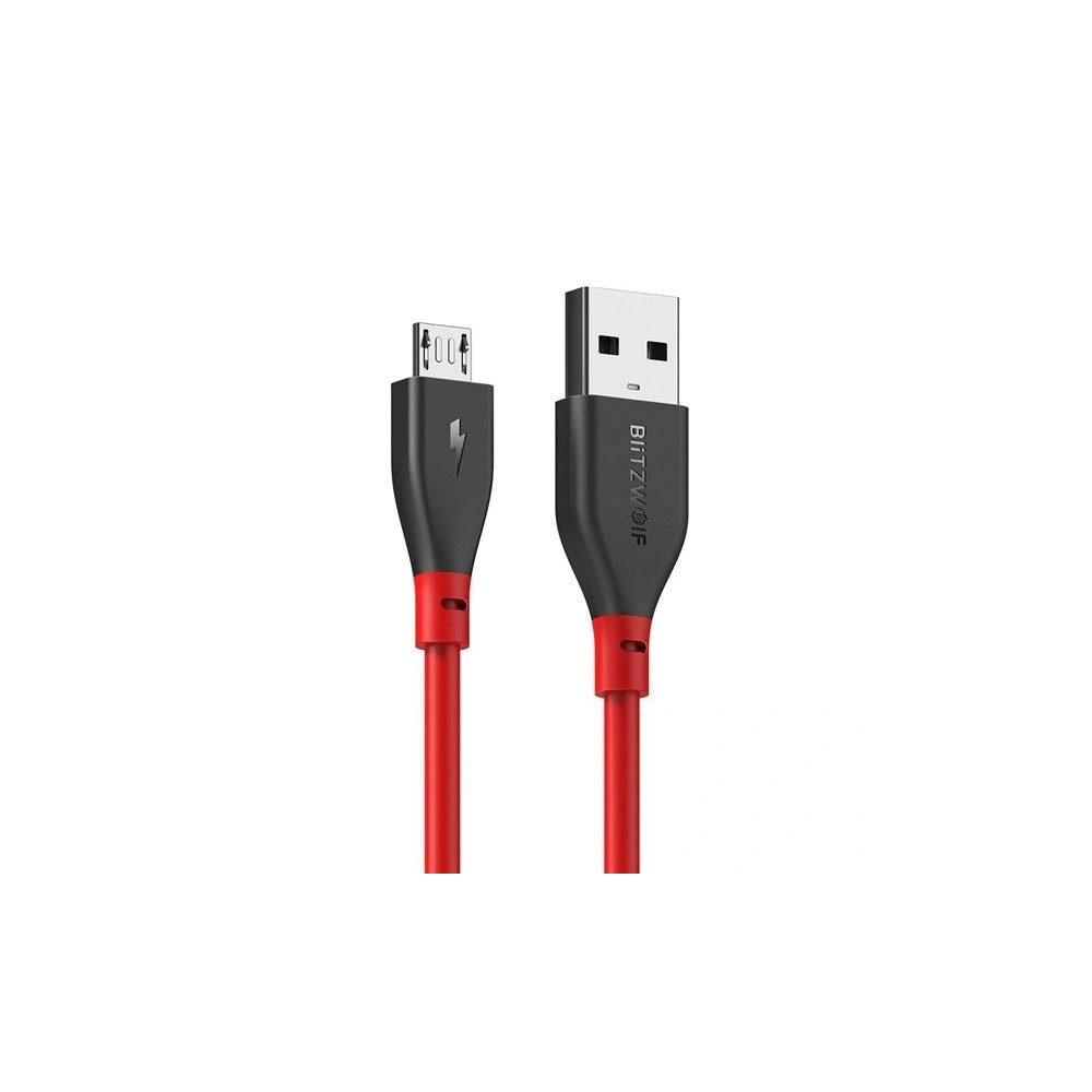 Kabel Micro USB AmpCore II BlitzWolf BW-MC10 0,3m czerwony