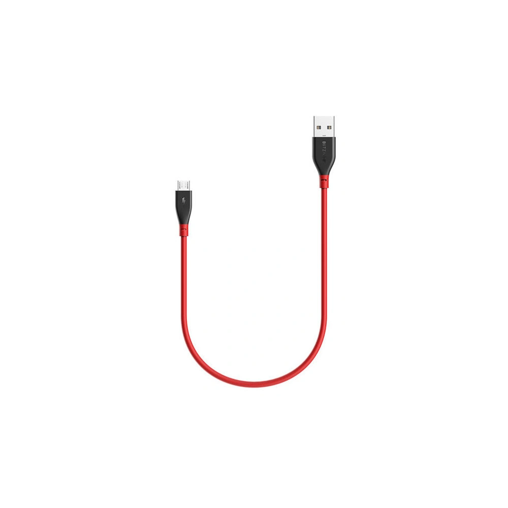Kabel Micro USB AmpCore II BlitzWolf BW-MC10 0,3m czerwony