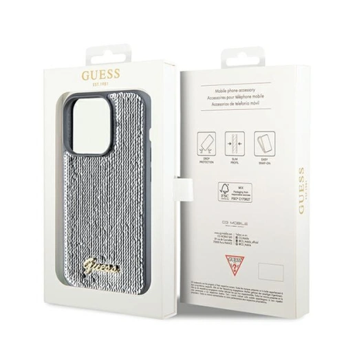 Kup Etui Guess GUHCP14XPSFDGSS Apple iPhone 14 Pro Max hardcase Sequin Script Metal stříbrný/silver - GUE3082 - {ean13} - Sklep Home Screen