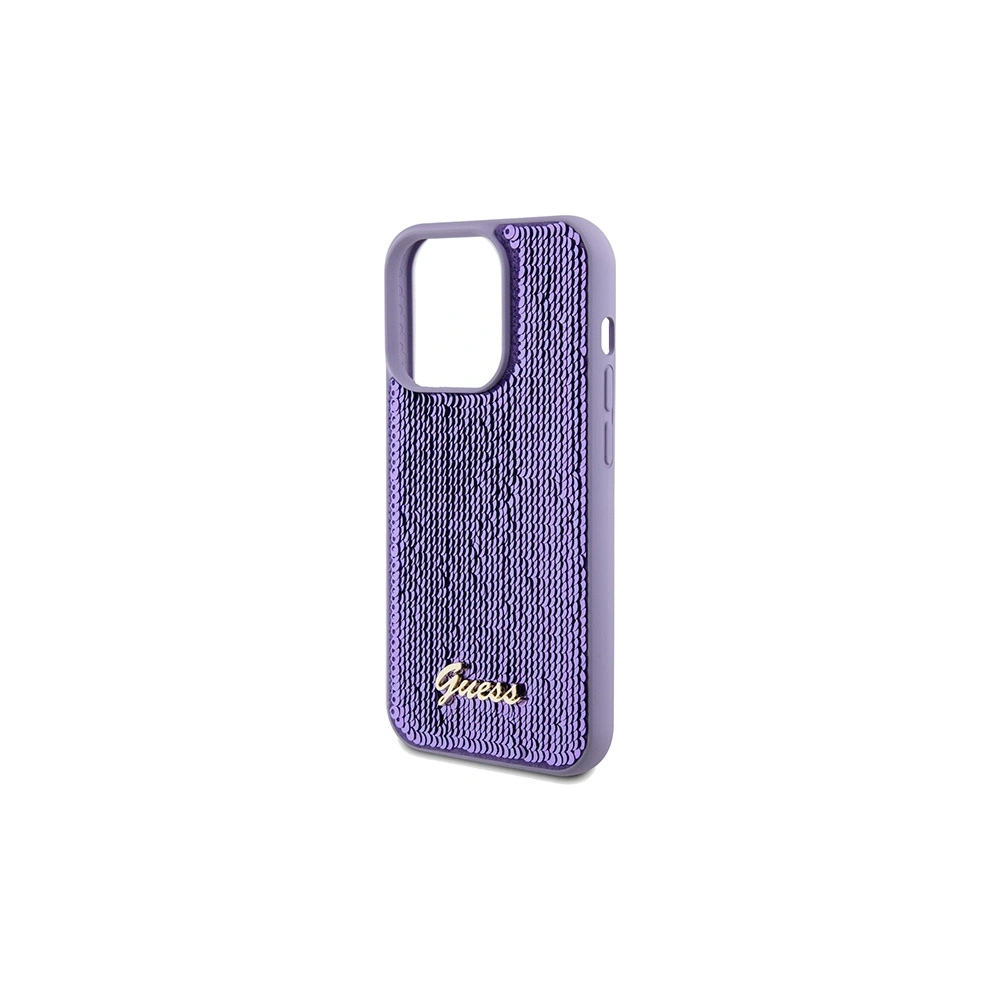 Etui Guess GUHCP14XPSFDGSU Apple iPhone 14 Pro Max hardcase Sequin Script Metal fioletowy/purple