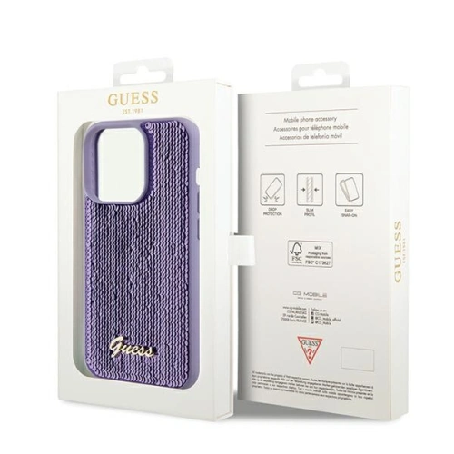 Kup Etui Guess GUHCP14XPSFDGSU Apple iPhone 14 Pro Max hardcase Sequin Script Metal fialový/purple - GUE3083 - {ean13} - Sklep Home Screen