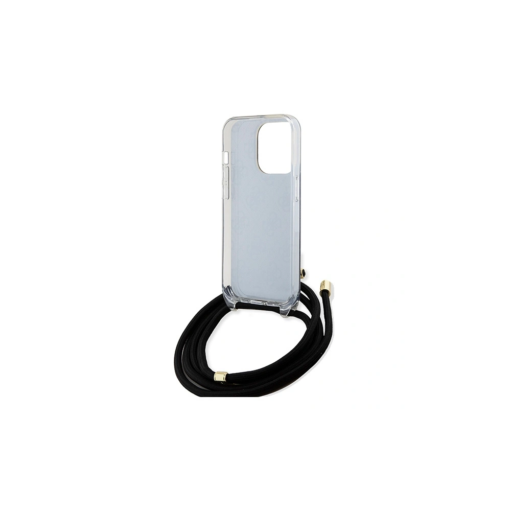 Etui Guess GUHCP15LHC4SEK Apple iPhone 15 Pro hardcase Crossbody Cord 4G Print czarny/black