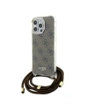 Etui Guess GUHCP15LHC4SEW Apple iPhone 15 Pro hardcase Crossbody Cord 4G Print brązowy/brown